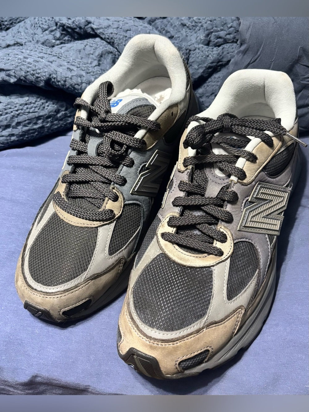 New Balance Men's Athletic Sneakers - Black, Gray & Tan